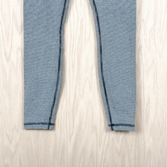 Lululemon Wunder Under Pant Cotton Stripe Black White Legging RARE - Picture 11 of 16